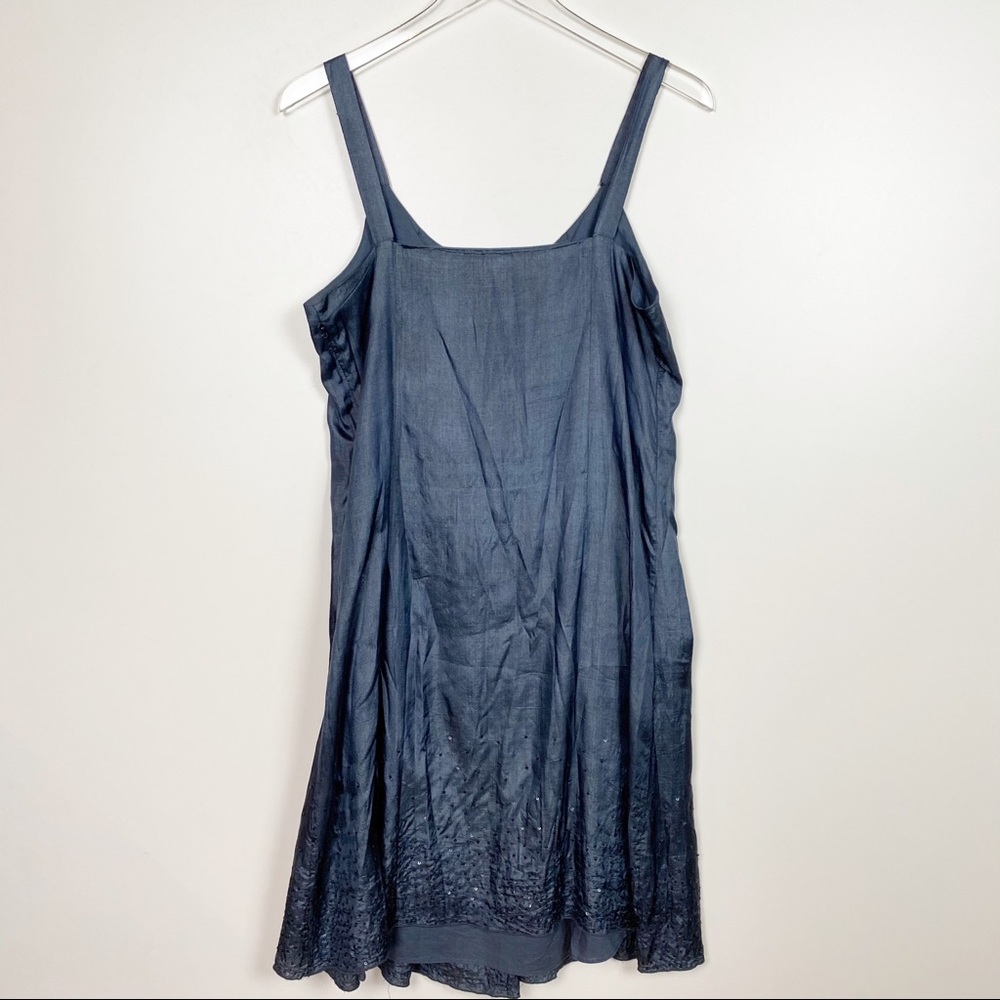 Eileen Fisher Silk Tunic Sleeveless Pintuck Sequin - Picture 4 of 5